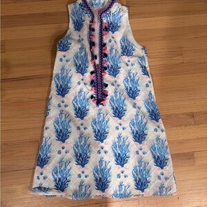 Lilly Pulitzer White and Blue Slip Dress